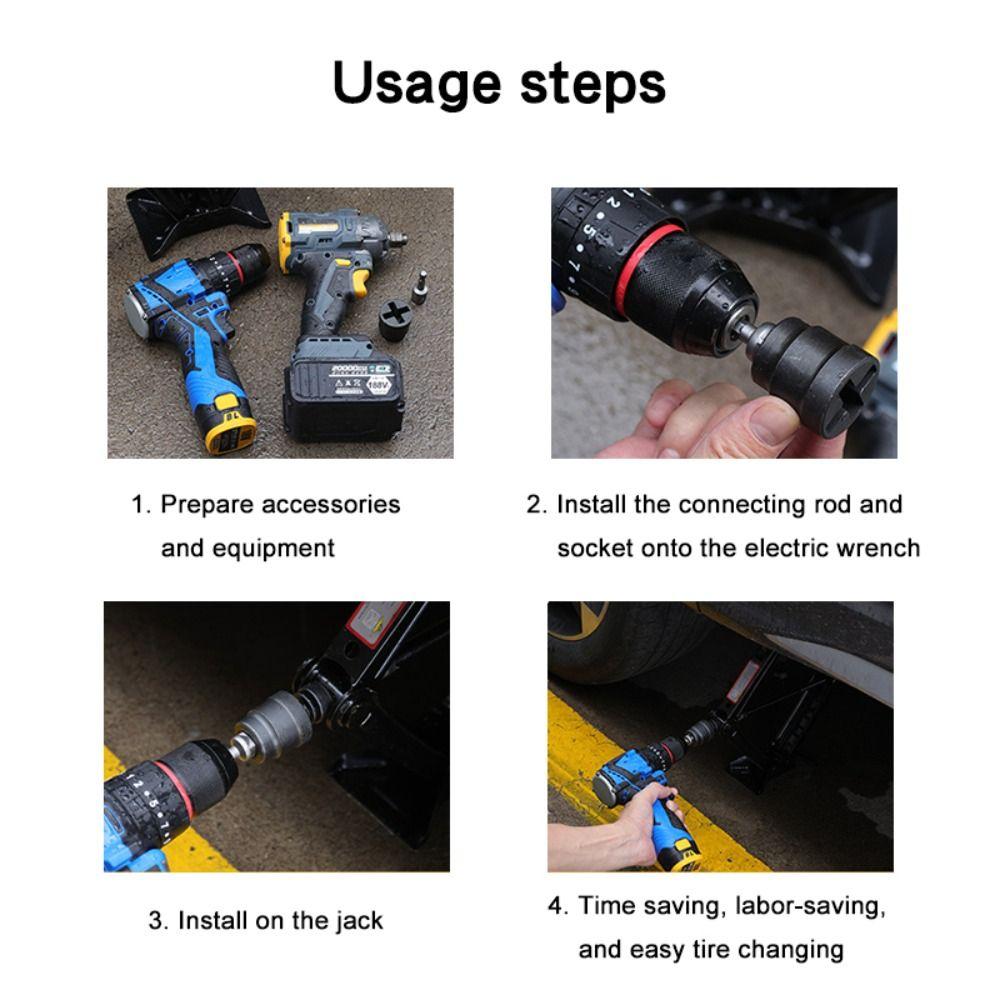 1Set High Hardness Cross Shape Socket Wrench Conversion Connect Rod for Impact Drivers