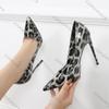 Świętuj Kobiety Sexy Super Wysokie Obcasy Buty Panterka Szpiczasty Nosek Sukienka Czółenka Wiosna Jesień Cienkie Obcasy But Damski