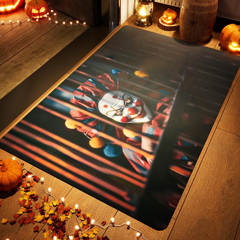 

Коврик для входной двери с изображением гримасы Хэллоуина, коврик для входа в дом с изображением клоуна и ужасов, коврик для крыльца 40x60cm