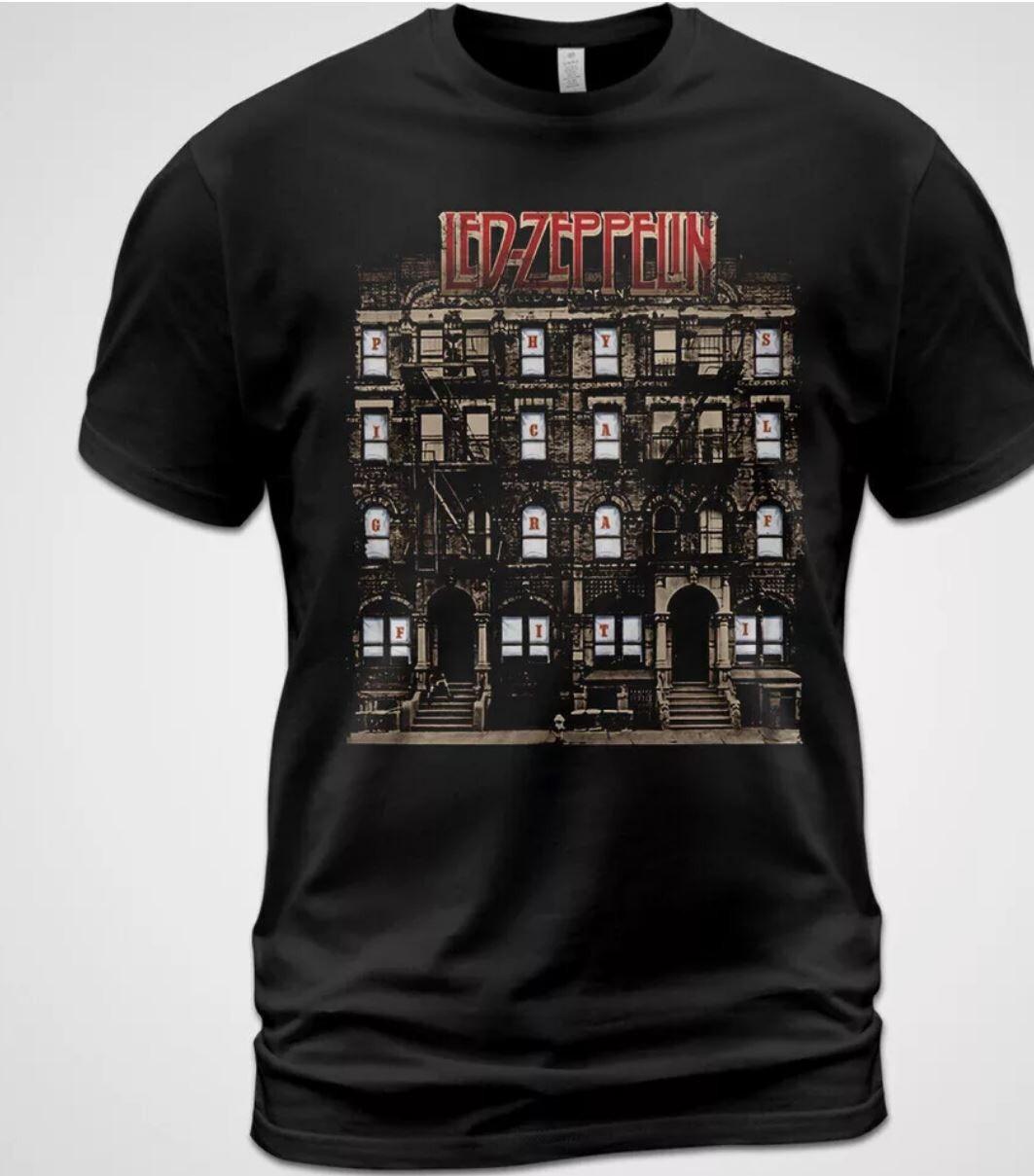 26 Cotton T-Shirt Led Zeppelin Physical Graffiti Album Tee Robert Plant Jimmy Page Unisex T-Shirt XXL