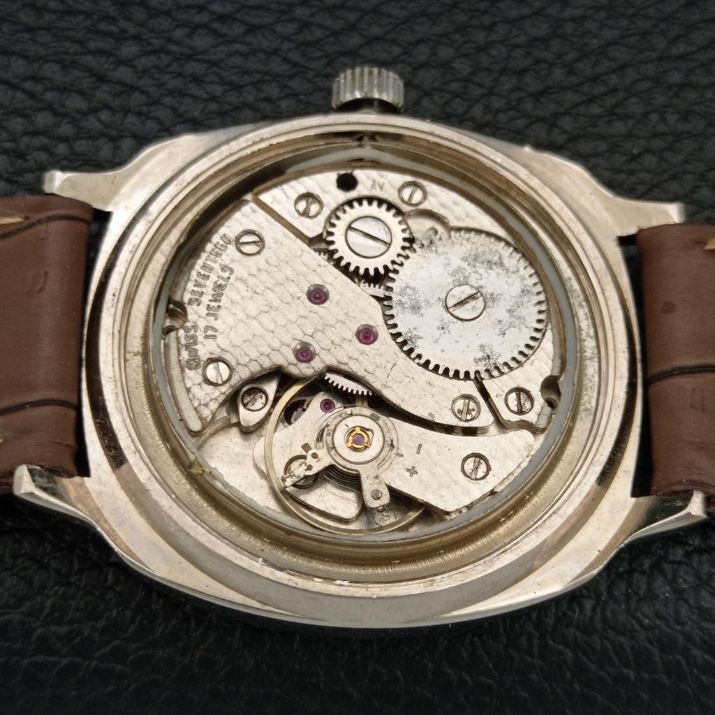 VINTAGE MANUELL AUFZIEHENDE SCHWEIZER HERREN UHR ÜBERHOLT a709622-1