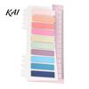 Morandi Color Page Markers Index Sticker Tabs with Built-in Scale Ruler, Transparent Stickers for Notebooks PET Markers, Compact Writable Book Labels