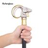 Hvit Gylden Geit Sau Dyr Spaserstokk Dekorativ Cospaly Vintage Party Fasjonabel Spaserstokk Halloween Crosier 91 cm