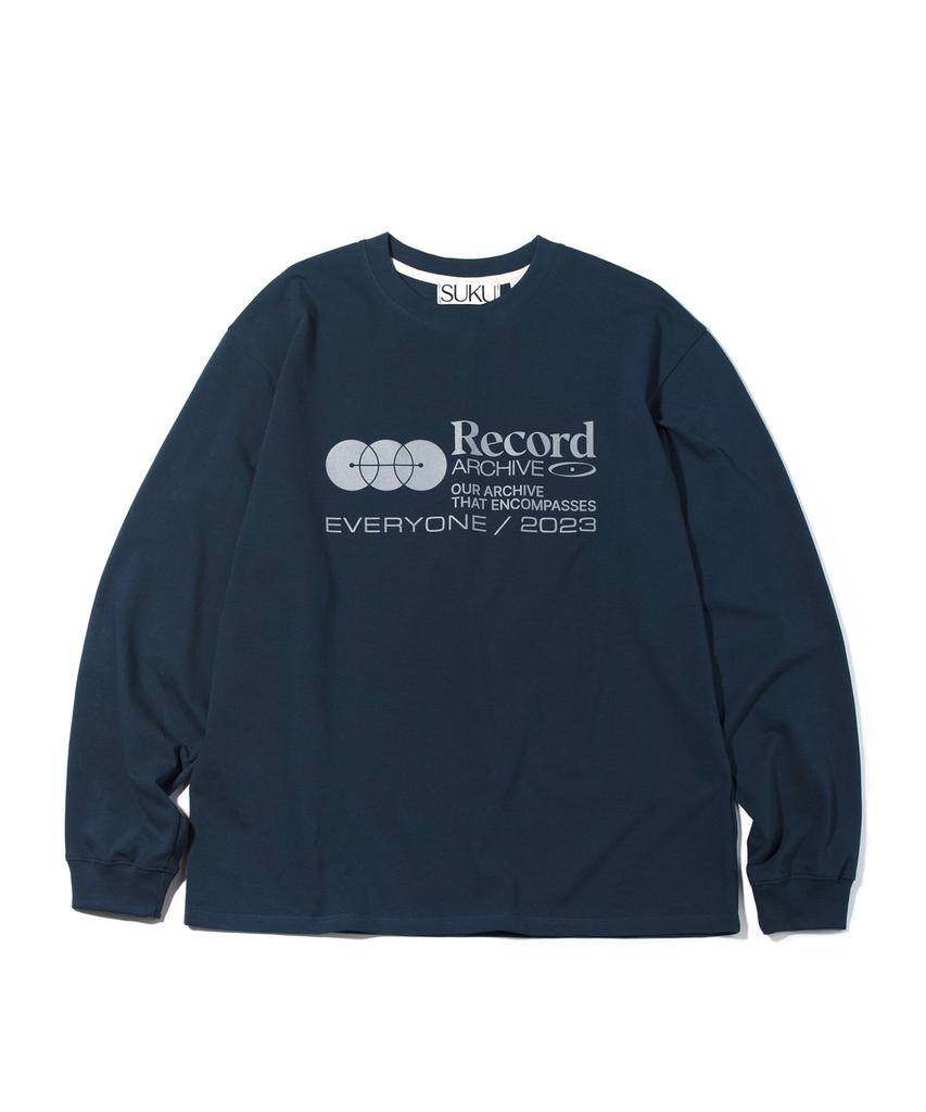 Suku Record Long Sleeve T-Shirt - Indigo