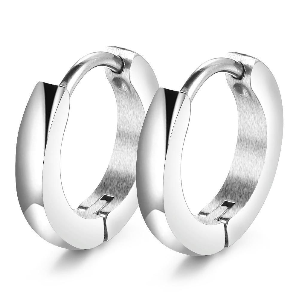 

Минималистичные серьги-кольца в корейском стиле - Маленькие из чистого титана для мужчин и женщин, Универсальный и трендовый дизайн