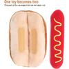 Jeanoko Hot Dog Toy Exquisite Design Food Shape Stuffed Toy Squeezable Soft Plush Dog Toy Soft Plush Hot Dog Shape for Cats Dogs