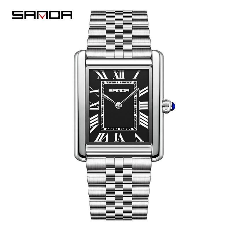 Couple Watch Fashion Square Roman Scale Men'S And Women'S Quartz Watch Waterproof Watch