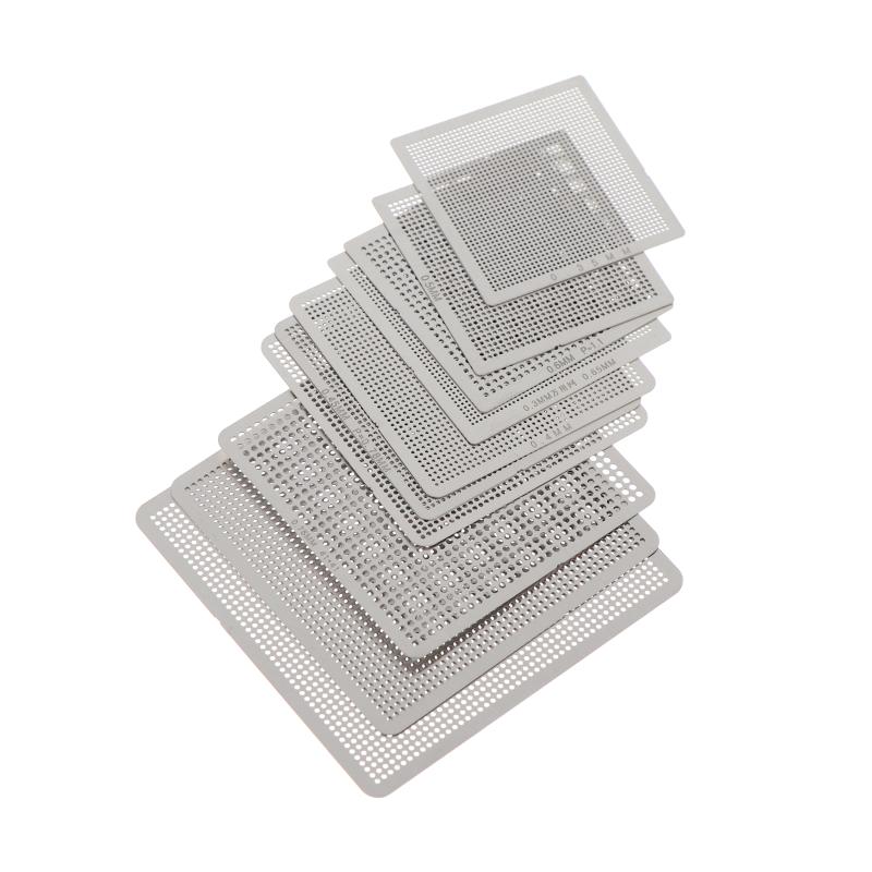 10/16/27Pcs Bga General Template Sik Tin Fixture Universal Direct Heated Stencils For Smt Smd Chip Rpair And Easy Support