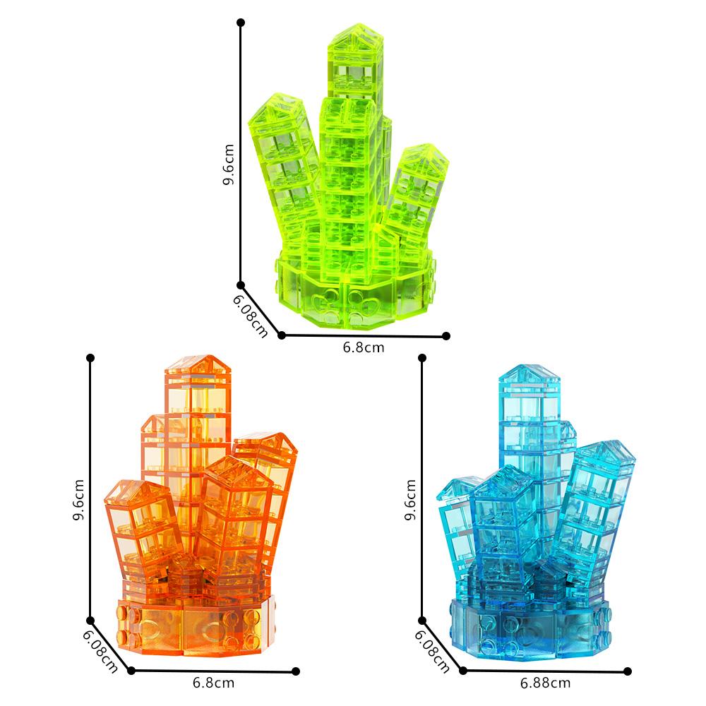 MOC Raiders Game Energy Crystal Model Building Blocks Crystal-Neon Green Blue And Orange Color Brick Toy Gift