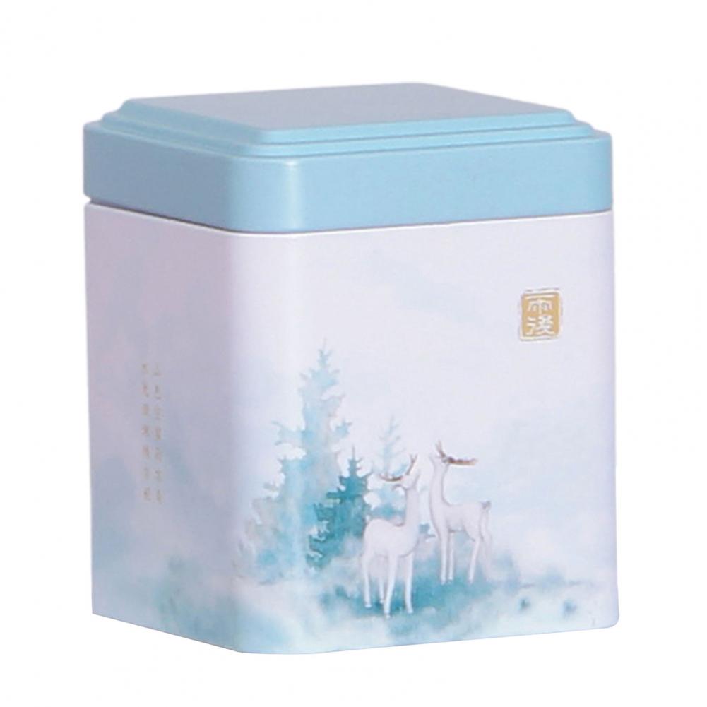 Tea Can Moisture-proof Portable Metal Wide Application Tea Storage Box for Home Multi-function Tea Containers for Living Room