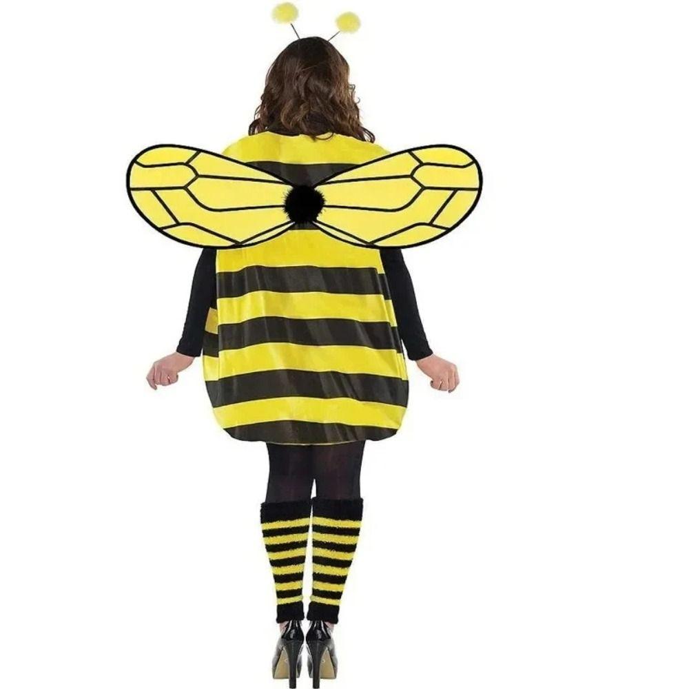 1set Costumes Outfit Yellow Bee Cosplay Jumpsuit Photo Prop Animal Cosplay Props  Adult