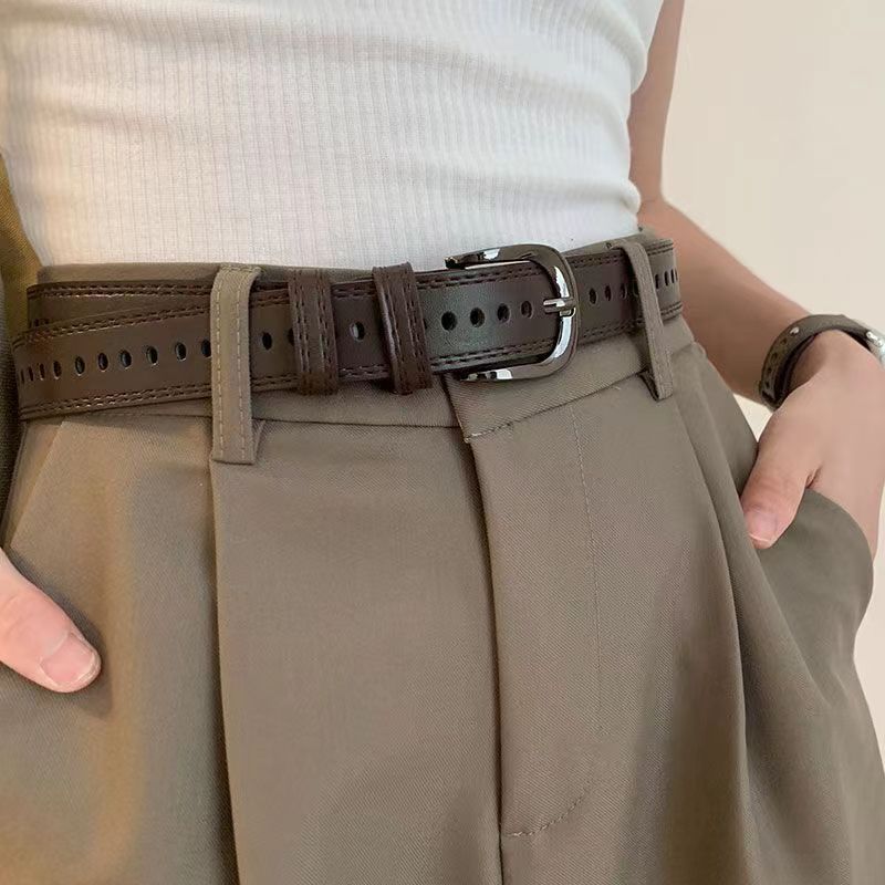 Belt Stylish Wide For Women Trendy Korean Vintage Pu Fashion Accessory For Pants