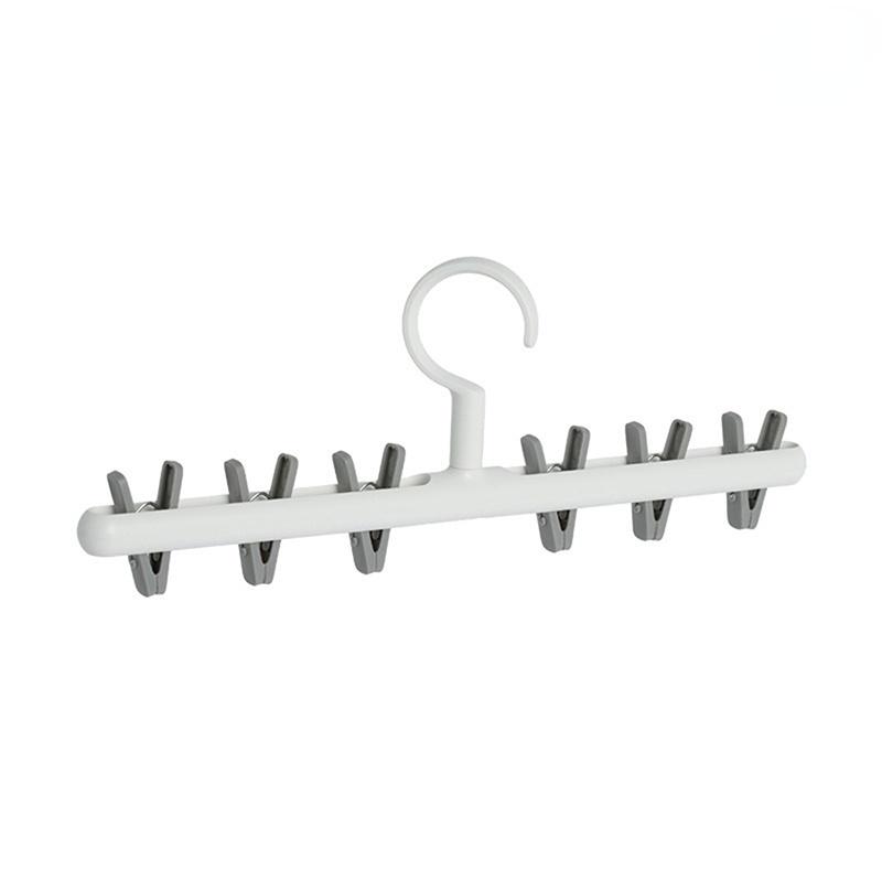 6 Clips Hats Organizer Rack Hanging Peaked Cap Socks Scarf Storage Rack Hanger Multifunctional Closet Wardrobe Storage Holder