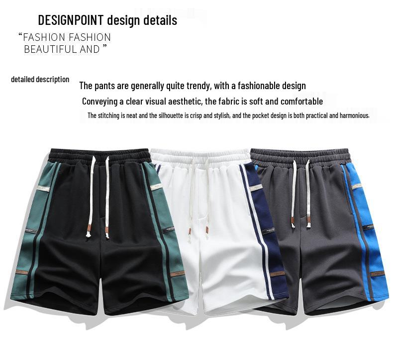 M-6XL Men's American Plus Size Summer Casual Basketball Shorts - Trendy, Loose Mid-Length Sports Pants
