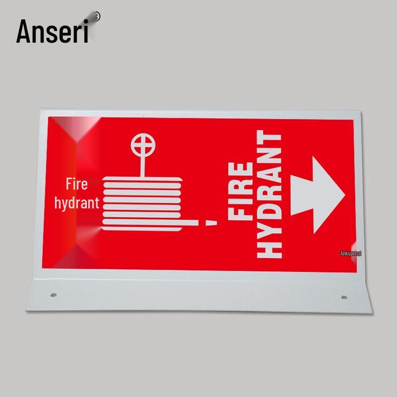 Ansell Fluorescent V-Shape Fire Hydrant Warning Sign