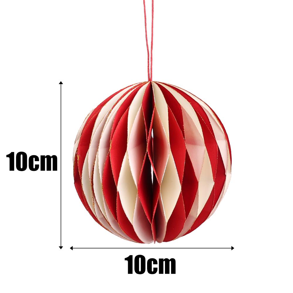 

10 Cm Honeycomb Ball Pendant Easy Assemble Gold Powder Edge Ball Hanging Ornament Household Party Christmas Festival Decoration 1Pc