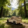 1 Wooden 3D Puzzle Travel Van DO-IT-YOURSELF Wooden Assembly Miniature Imaginative Holiday Decor Present Perfect Ideal for Family Assembly