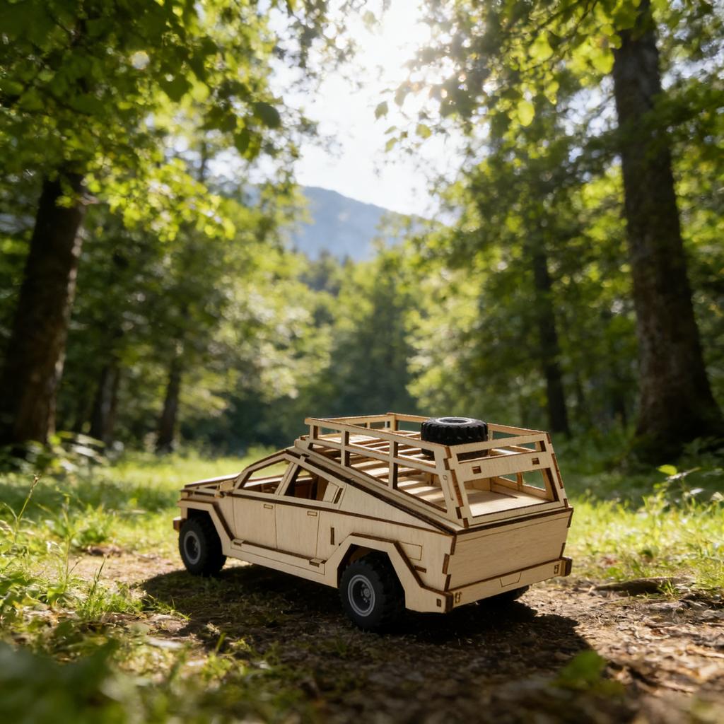1 Wooden 3D Puzzle Travel Van DO-IT-YOURSELF Wooden Assembly Miniature Imaginative Holiday Decor Present Perfect Ideal for Family Assembly