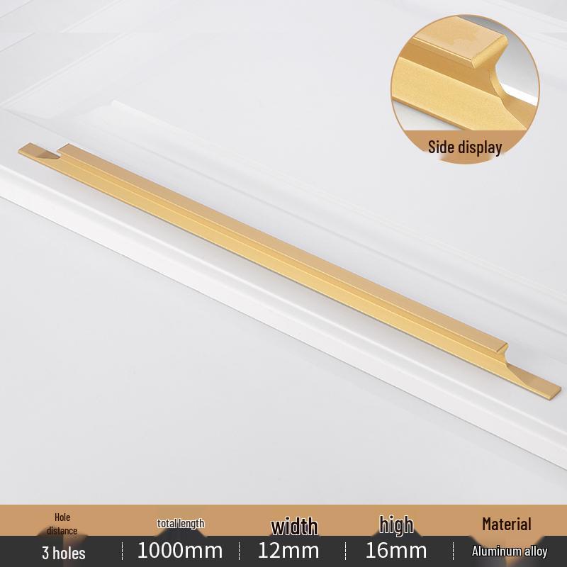 Moderne gold-schwarze Aluminiumlegierung Schrankgriff für Küche, Schublade, Kleiderschrank