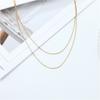 Double-layer Square Snake Bone Necklace, Women's Ins Cold Wind Stacked Collarbone Chain, Versatile High-end Accessories