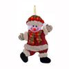 Small Christmas Doll Ornaments Fabric Snowman Santa Claus Bear Reindeer Xmas Tree Ornaments Rustic Doll Hanging Decor for Holiday Party Supplies