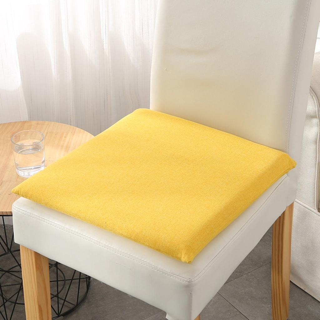 Solid color simple square cotton cushion, suitable for living room, bedroom, office