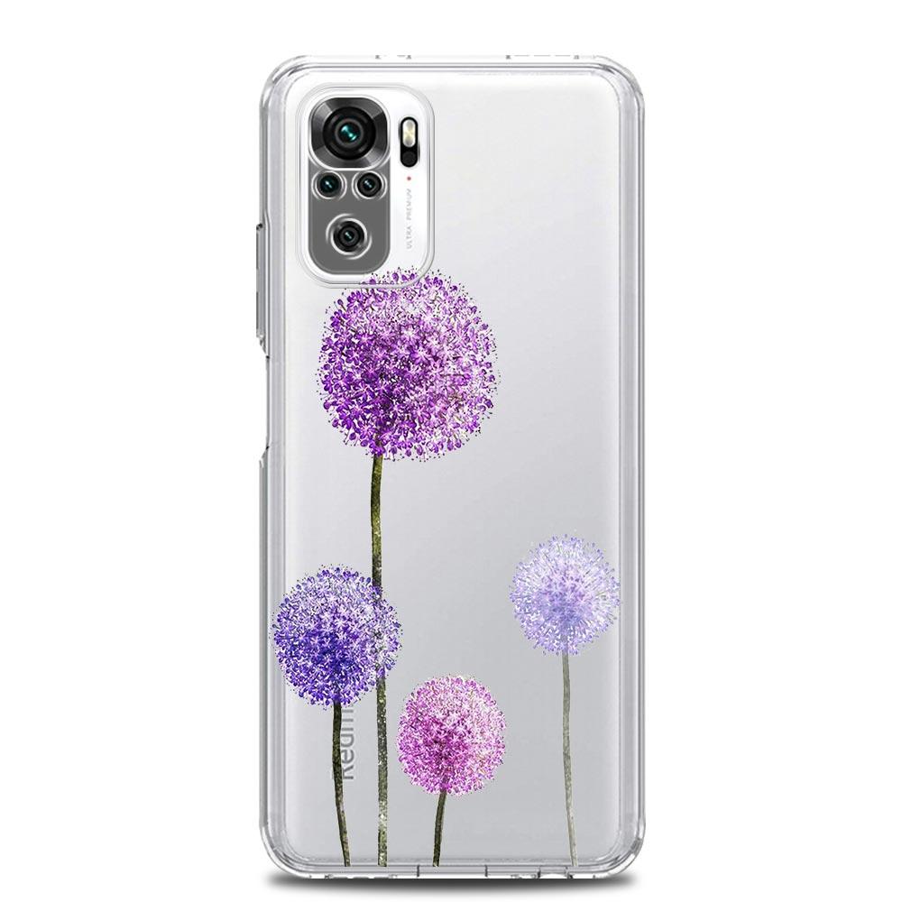 Sunflower Flower Lavender Purple Phone Case For Xiaomi Redmi Note 12 5G 9S 9 8 10 11 Pro Plus 4G 9T 8T 10C 9C 9A 7 Clear Cover