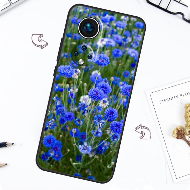 Blue Cornflowers Delphinium Case For Honor Magic 7 5 6 Lite Honor 200 Pro X8b X9a X8a X8 X9 X9c X9b 50 70 90 Lite Cover