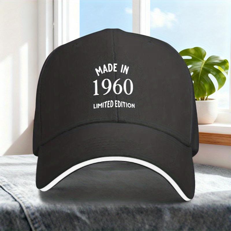 Made in 1960 Limited Edition Baseball Cap Polyester Adjustable Unisex Casual Snapback Hat