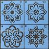 16/16Pcs Creative Mandala Dot Painting Templates Reusable Small Size Mandala Stencils Hollow Craft Project Dot Painting Stencils
