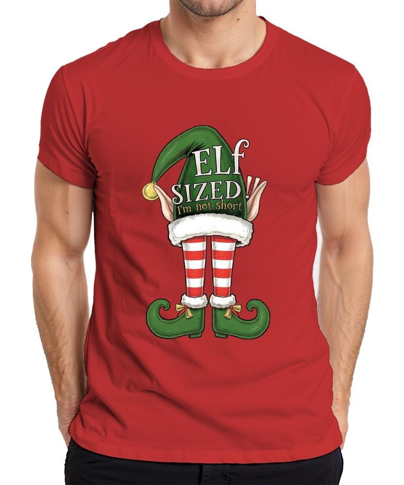 Elf Sized Im Not Short Funny Christmas Elves Striped Green Unisexs Tshirt
