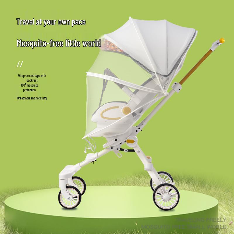 Rundes T6 Universelles Kinderwagen-Moskitonetz & Sonnenschutz mit Kühlmatte Zubehör