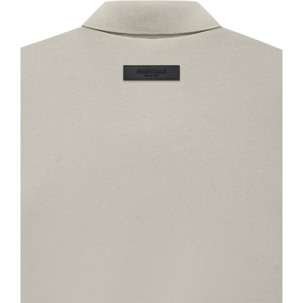 Fear Of God Essentials FW22 Long Sleeve Polo Smoke Letter Print Women Polo Gray FOG-FW22-107