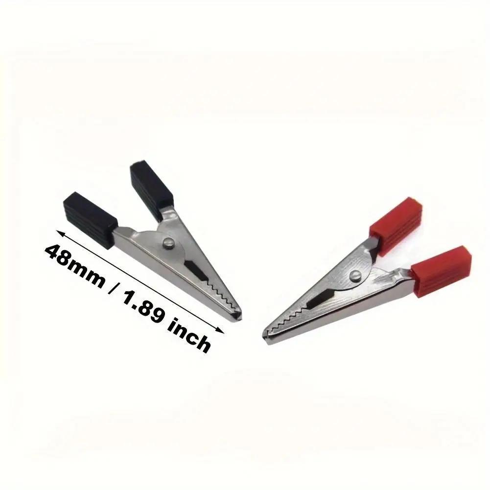 10 Pieces Metal Alligator Clips Test Clips, Electronic Product Test Clips With Screws And Solder Ports, Electrician Wire Clips
