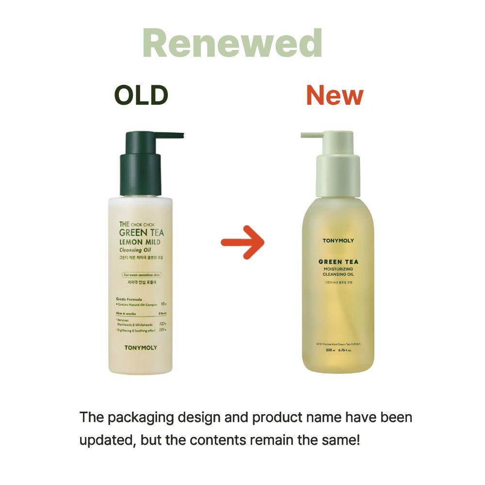 Renewed TONYMOLY Green Tea Hydrating Cleansing Oil Moisture Care 200ml