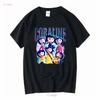 Coraline Art T Shirt Halloween Movie Horror Cartoon Retro Button Doll Long or Short Sleeves Vintage Washed Homme