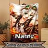 Custom Name Personalized Genshin Impact Print Blanket, Home Decor, Bedroom, Sofa, Camping, Couch, Gifts for Birthday Christmas