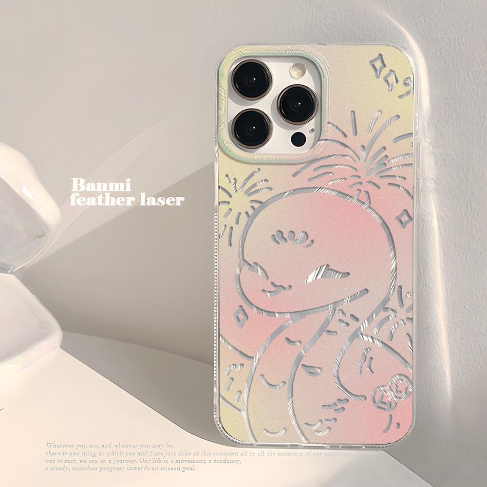

Golden Snake Pattern Laser Phone Case For Samsung Galaxy S26 S24 S25 S23 Ultra S22 S21 Plus FE A35 A50 A54 A55 Back Cover Galaxy A35 5G