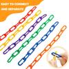 100-200Pcs Rainbow C-Shaped Plastic Buckles Bird Swing And Climbing Chain Cage Toy Hooks Diy Children'S Classroom Learning Toy