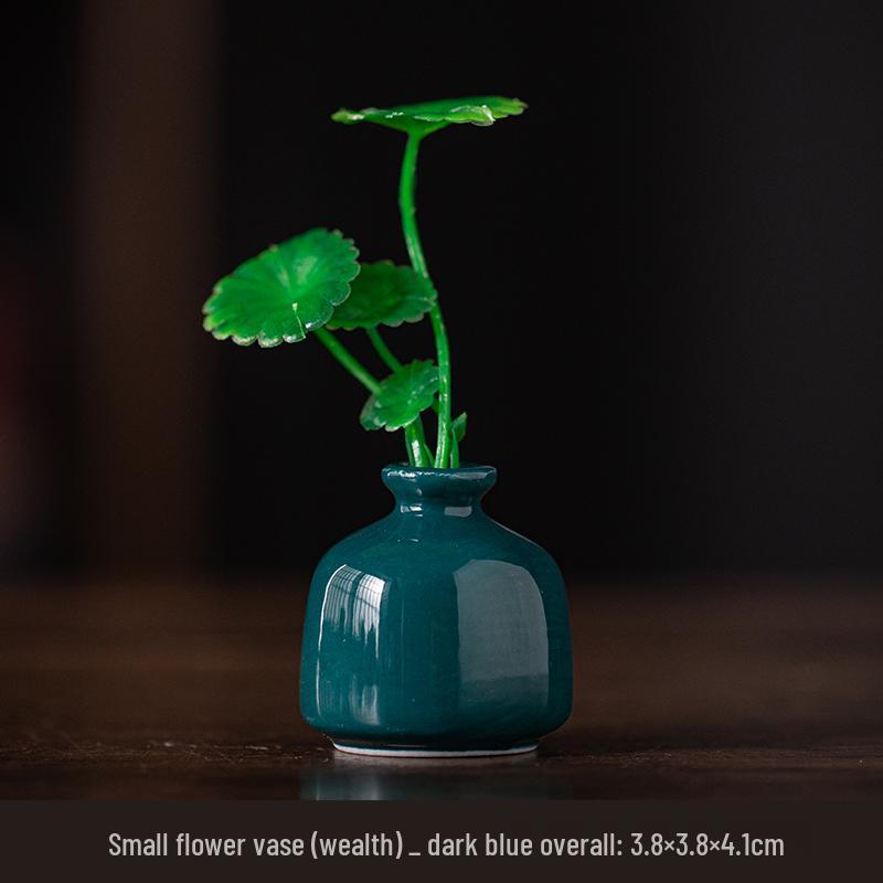 Creative Mini Ceramic Desktop Vase: Small Flower and Green Plant Hydroponic Bonsai Ornament for Indoor Decoration