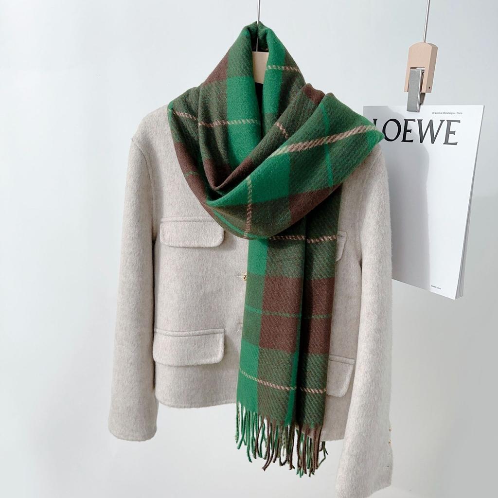 Otoño E Invierno Nuevo Estilo Retro Británico Estudiante Pareja Cálido Y A Prueba De Viento Bufanda Chal Chal de Imitación de Cachemira