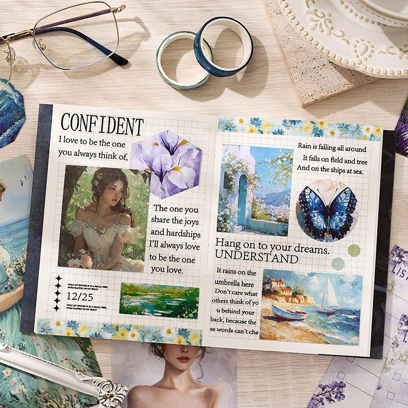 Zestaw do scrapbookingu Dziennik DIY Album Naklejki Materiały Papier Taśma Artykuły Papiernicze dla Uczniów Nagrody Dziennik Pudełko na Prezent Naklejki do Notatnika