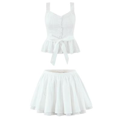 Women's Spring 2026 European & American Style Tie-Up Camisole + Skort Set M11750/1