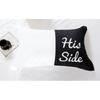 Simple Black White Bedsets Her Side His Side Bedding Sets Queen King Size 3/4pcs Bedding Duvet Cover Set Couples Home Textile