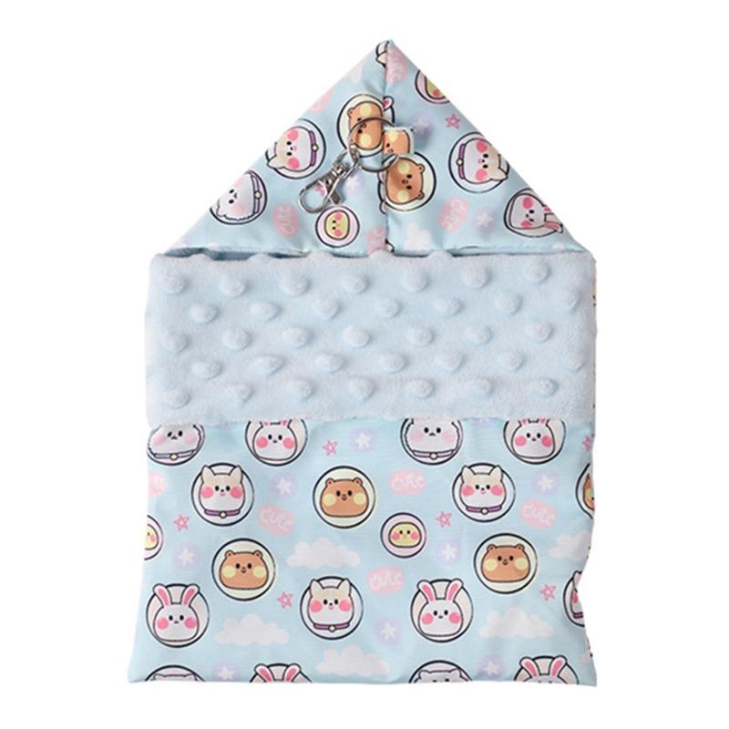 Hamster Hanging Bed Hanging Rabbits Toy Soft Cave House for Hamster for Guinea Pigs, Gerbils Molar Toy Bed синий