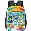 SuperThings Kindergarten Bags Funny Cartoon Backpack Waterproof Kids Bookbag SUPERTHINGS School Bag for Boys Girls Mochila