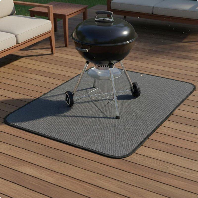 Silicone Fire Fireplace Mat Reusable Fireproof BBQ Mat Flame Retardant Deck Protector Portable Fireproof Deck Protector