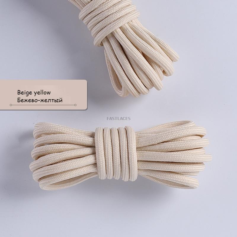 1pair Round Shoelaces Polyester Solid Classic For Yezy Sports Boot Bold Shoeslace Sneaker Shoe Laces Shoes Strings