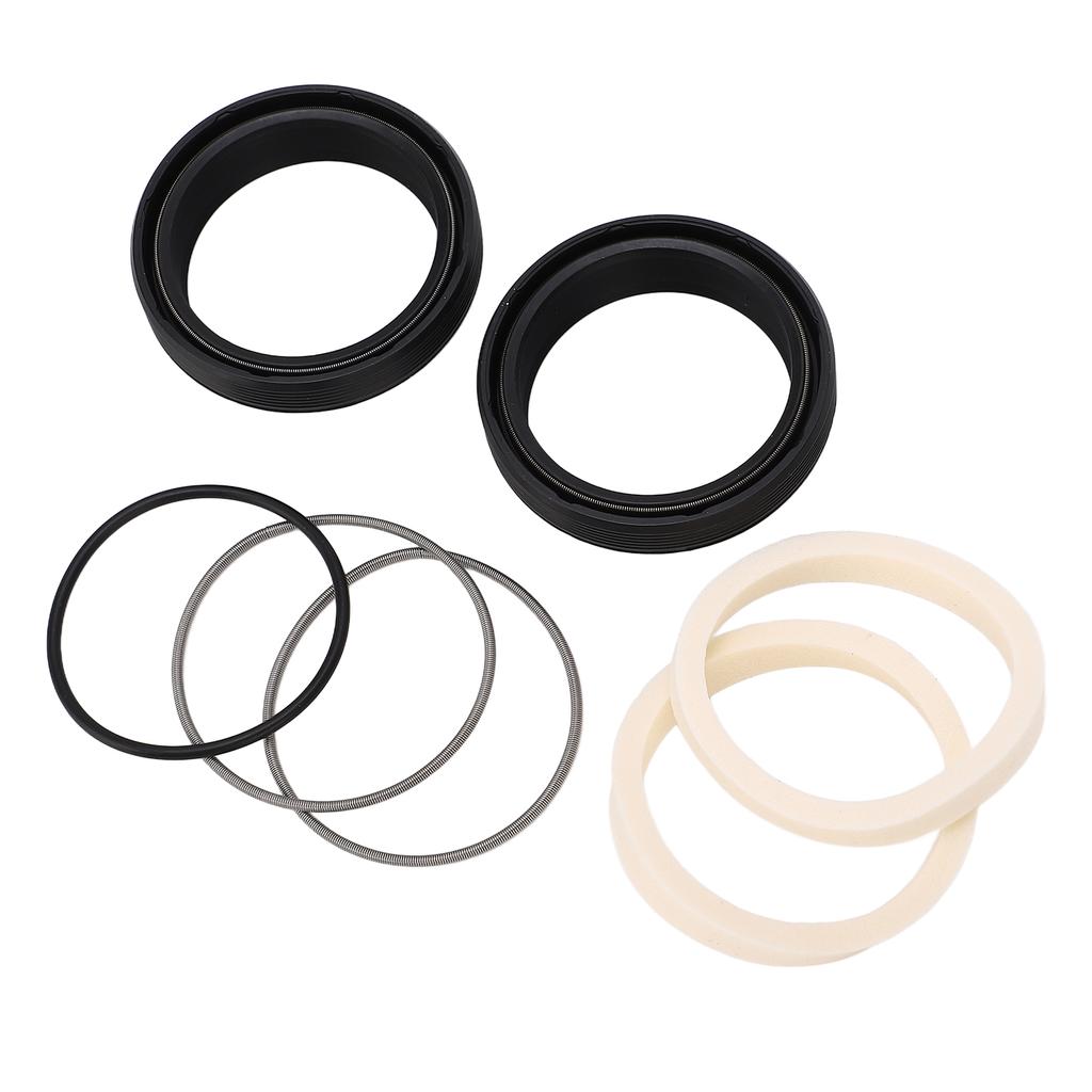Front Fork Oil Seal Kit Stainless Steel Rubber Mountain Bike Front Fork Damper Oil Seals Replacement for 40mm Inner Tube