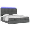 Enjoy a Restful Night S Sleep with This Ottoman Bed with Mattresses and LED Lighting In Dark Gray 180 X 200 Cm Fabric